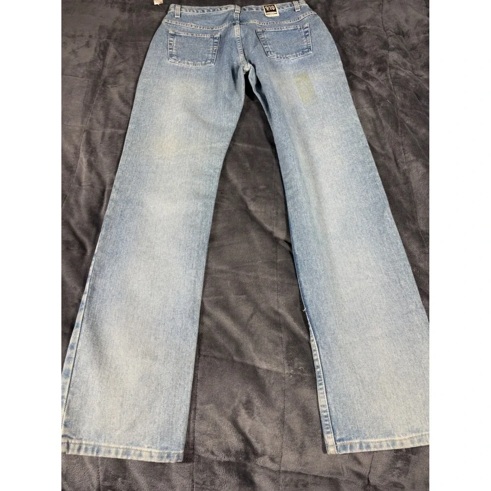 Anchor Blue Mens Light Wash Straight‎ Leg Denim Jeans 41704 Size 9/10 L 30x32